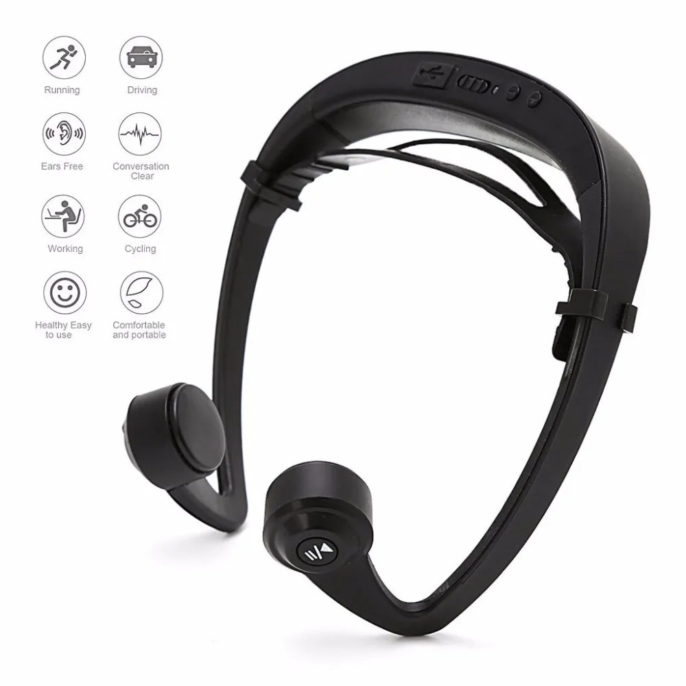 Bone Conduction Earphone Bluetooth Headset Sport Headphone Wireless