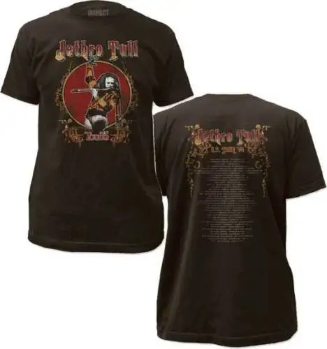 JETHRO TULL-тур 75-футболка S-M-L-XL-2XL Фирменная новинка-Официальный Футболка Shirt100 % хлопок