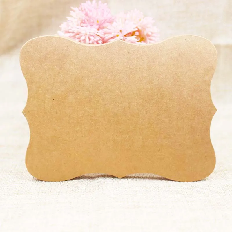 

50pcs large kraft blank wedding wish note tag card paper products describe card 10*13cm custom cost extra