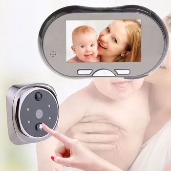 

4.3" Touch Screen Digital Doorbell 160 Degree HD Wide Angle Peephole Viewer Zinc Alloy Door Eye Doorbell Night Vision