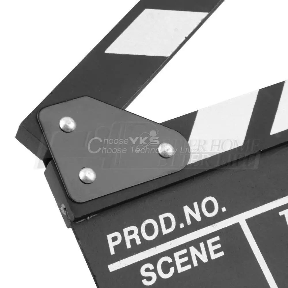 Деревянный директор Видео сцены Clapperboard ТВ фильм Хлопушки доска 20x20x1,5 см плёнки сланец вырезать Опора высокая эффективность