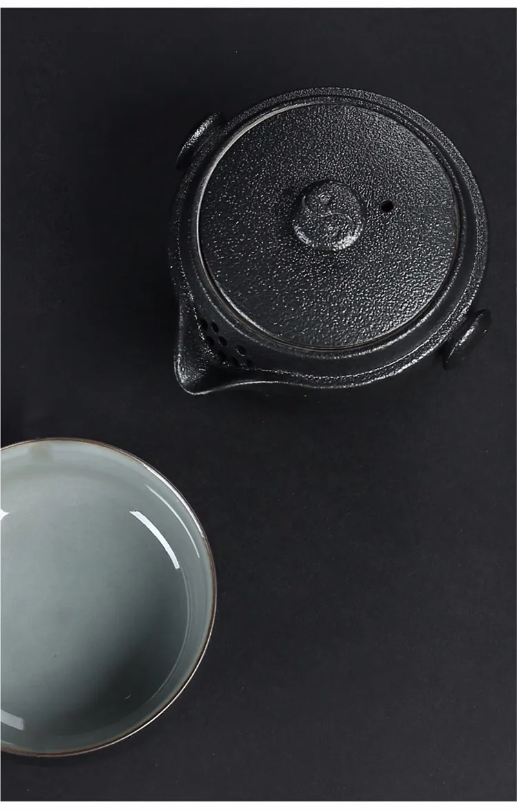 TANGPIN новое поступление черная глиняная посуда чайник керамическая чашка для чая, гайвань портативный дорожный чайный сервиз