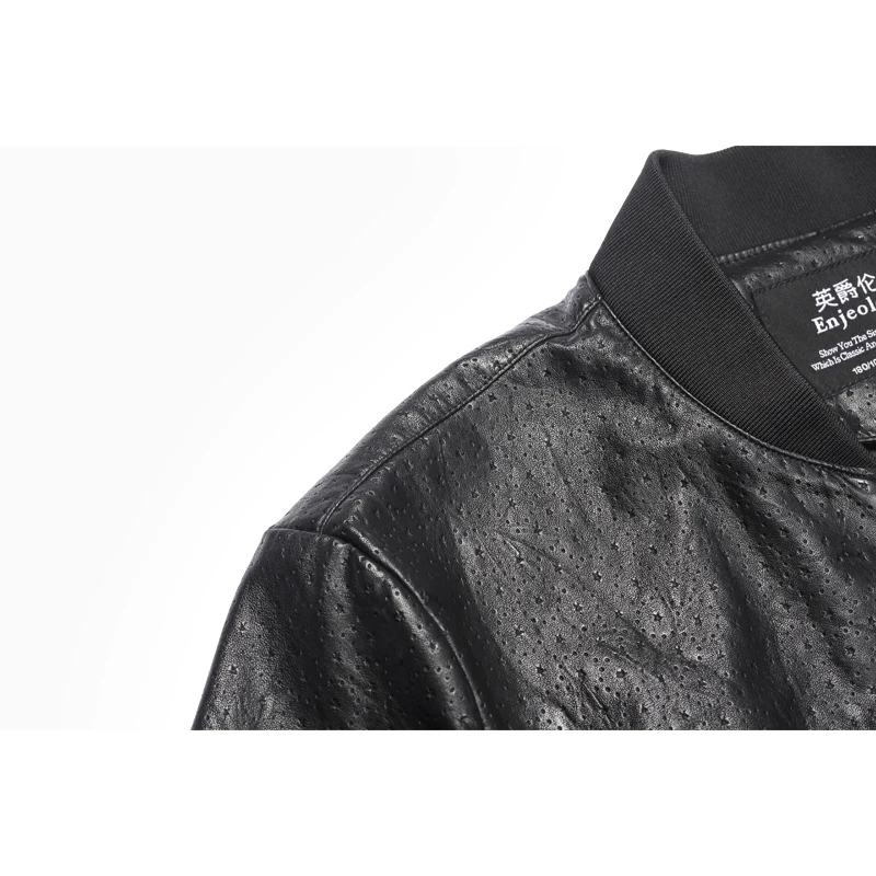 Enjeolon бренд pu кожаная куртка мужская мода 2019 черный пиджак здорово муж|mens leather jackets