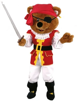 

pirates brown bear Mascot Costume mascot costumes for adults christmas Halloween Outfit Fancy Dress Suit Free Shipping2019New