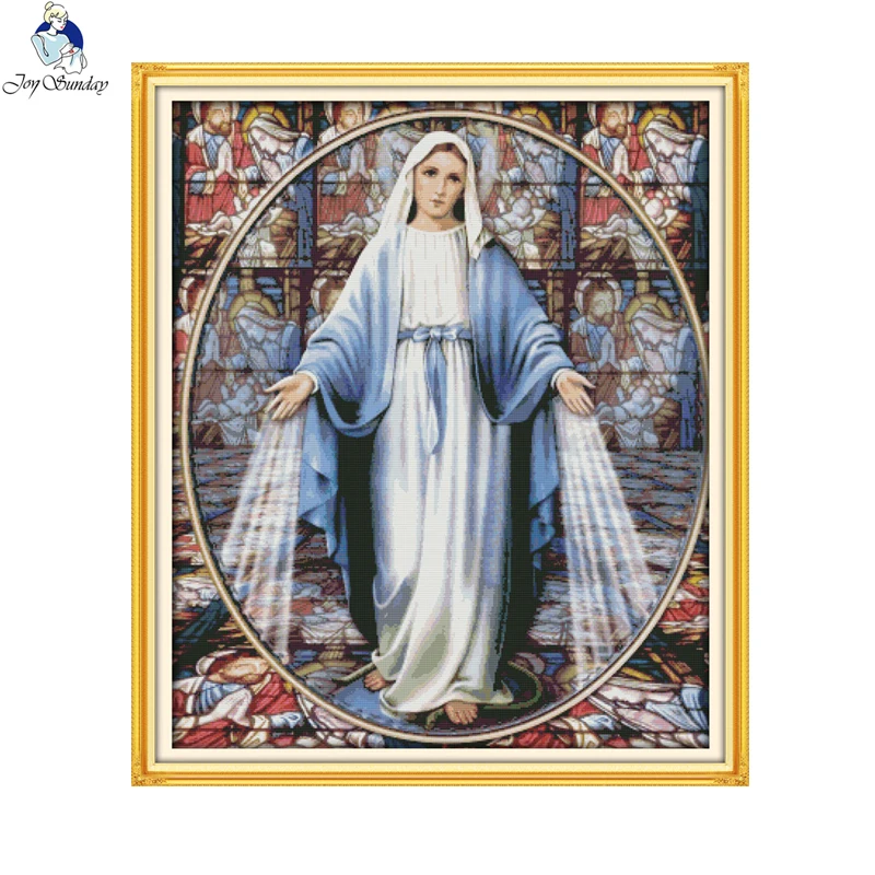 Joy Sunday Дева Мария (6) посчитано вышивка крестиком сделай сам 14CT и 11CT для вышивки