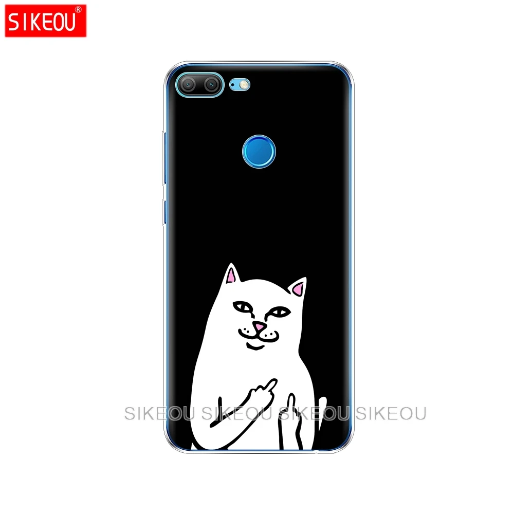 Силиконовый чехол для телефона для huawei Honor 10 V10 3c 4C 5c 5x 4A 6A 6C pro 6X7X6 7 8 9 LITE Мягкий ТПУ средний палец кошка сумки - Цвет: 61182