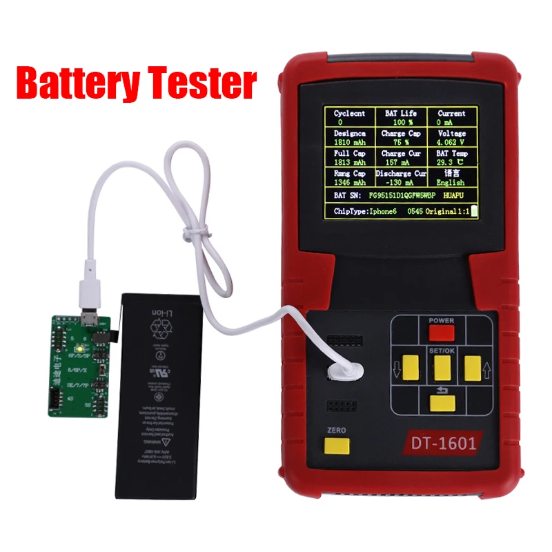 

Multifunctional Battery Tester For iPhone X 8 8P 7 7P 6 6P 6S 6SP 5 5S 4S Apple Clear Cycle Battery Efficiency Checker