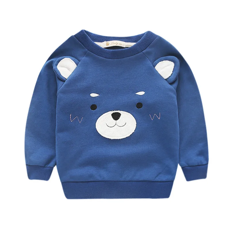 Nova/брендовая футболка с длинными рукавами для мальчиков вышивка с животными, милый медведь Лев лиса хлопок, детская одежда футболка для мальчиков