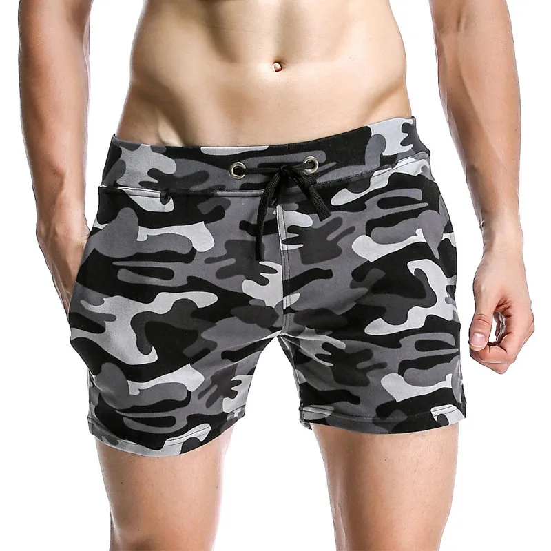 Mens Camouflage Board Shorts 2017 Summer Cotton Beach Shorts Slim Fitness Male Sweat Shorts