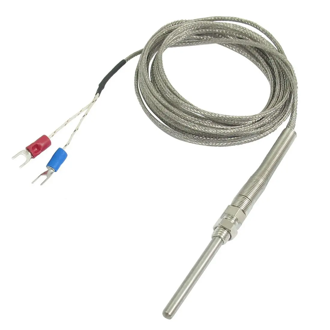 K Type 50x5mm 800C Probe Thermocouple Temperature Sensor Cable 9 8ft 3 Meters