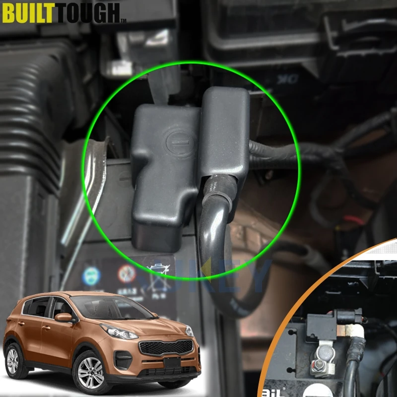 

For KIA Sportage QL MK4 2016 2017 2018 2019 Car Engine Battery Negative Terminal Connectors Clamp Cap Cover Stickers Accessories