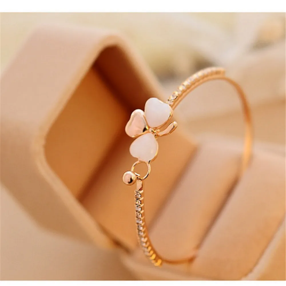 

ECODAY Cat's Eye Stone Crystal Bangles for Women Gold Color Love Bracelet Bangle Jewelry Armband Pulsera Mujer Women Accessories