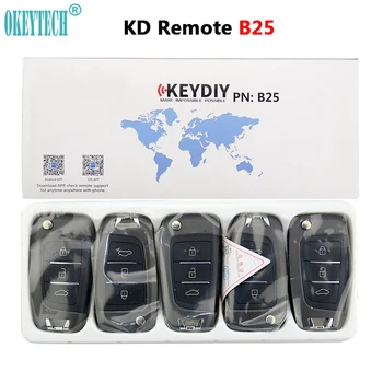

OkeyTech 5PCS For Hyundai Car Style Car Key KD Remote 3 Buttons B25 B Series for KD900 KD900+ URG200 KD-X2 Mini KD Remote Master