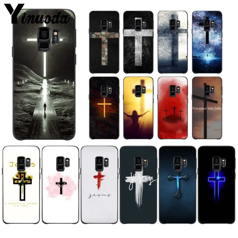 Ультратонкий чехол для телефона Yinuoda Christian Cross Painted Fundas Galaxy S5 s6 edge plus s7 s8
