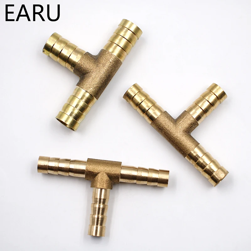 Raccordo per tubo flessibile a 3 vie, raccordo a T in ottone
