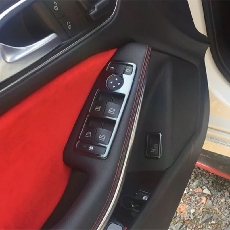 Черные автомобильные стеклоподъемные кнопки крышка обшивки 5 шт. для Mercedes Benz GLA CLA