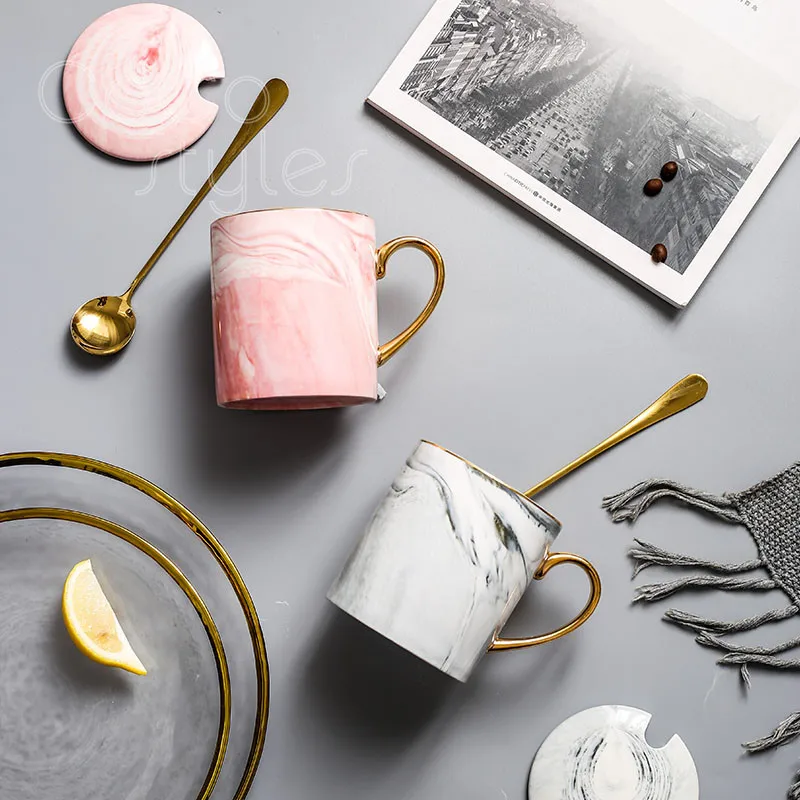 

Cocostyles InsFashion creative ceramic mugs with handle for modern home decor