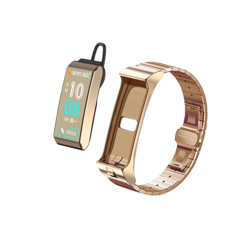 

Smart Bracelet AI Voice Control Wrist Bluetooth Headset Separate Type Can Listen To Songs To Measure Heart Rate Blood Pressure