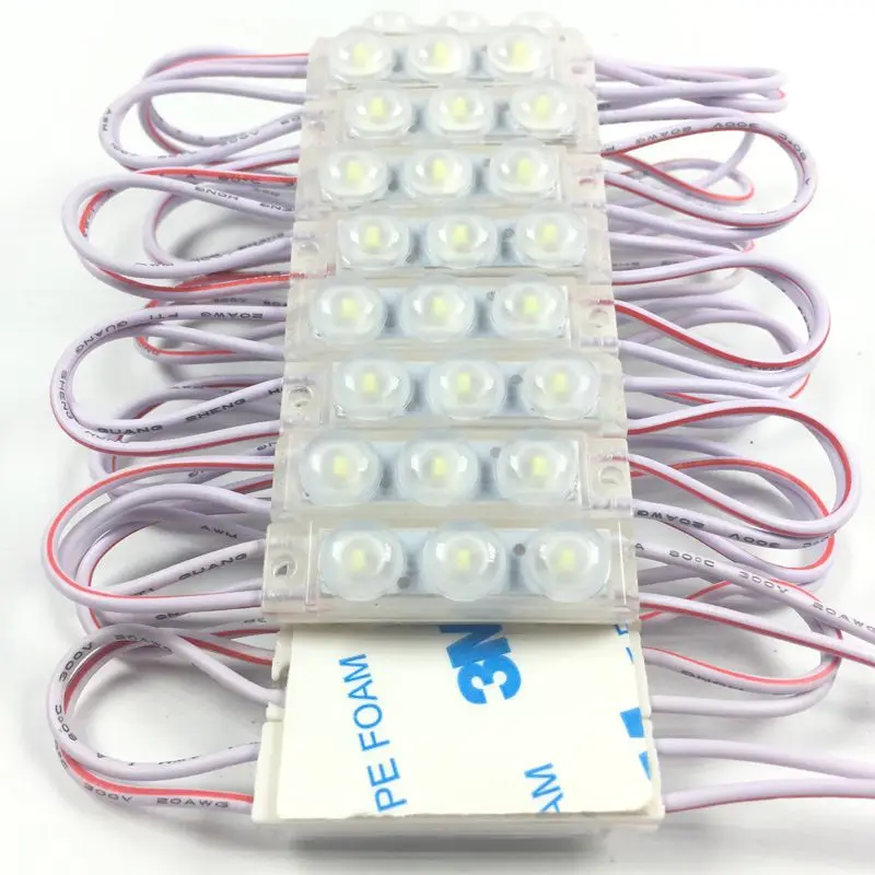100 шт. 2835 SMD 3 светодиодный мини модуль 40*10 мм IP68 Водонепроницаемый Инжекционный