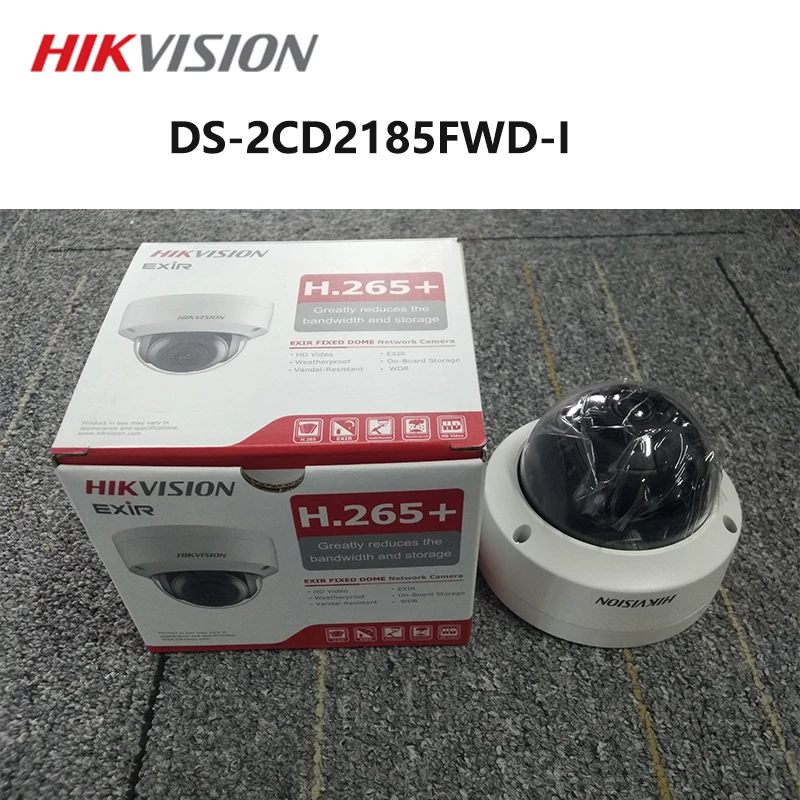 

DS-2CD2185FWD-I Hikvision English version H.265+ 8MP Network dome security CCTV Camera POE SD card 30m IR IP camera