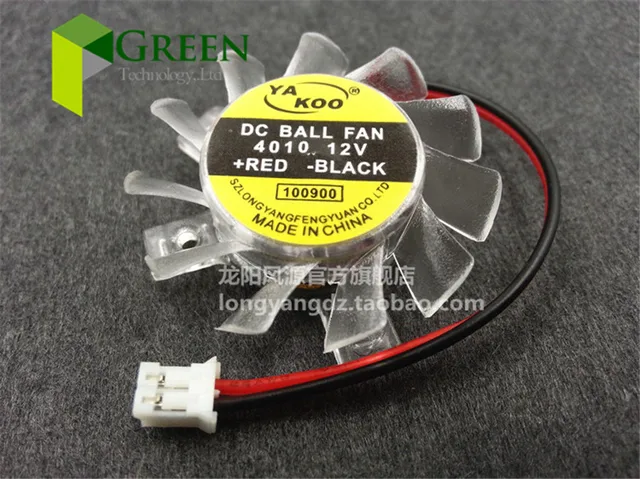 Modest High quality  ultra quiet 4010 Graphics card fan blade 35MM Diameter 25/26/27mm Hole Pitch 12V 0.1A  fan blade 2pin
