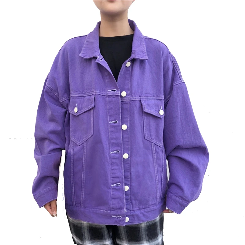 purple jean jacket womens