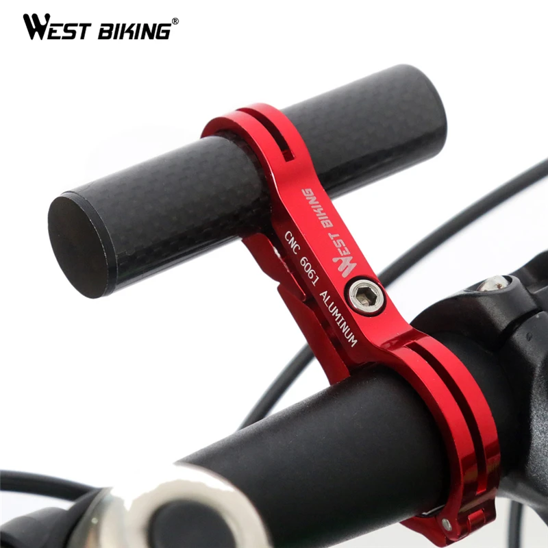

WEST BIKING Bike Light Extender Handle Bar Aluminum Extensions Mount Torch Clamp Lamp Holder Front Bike Bicycle Light Holder