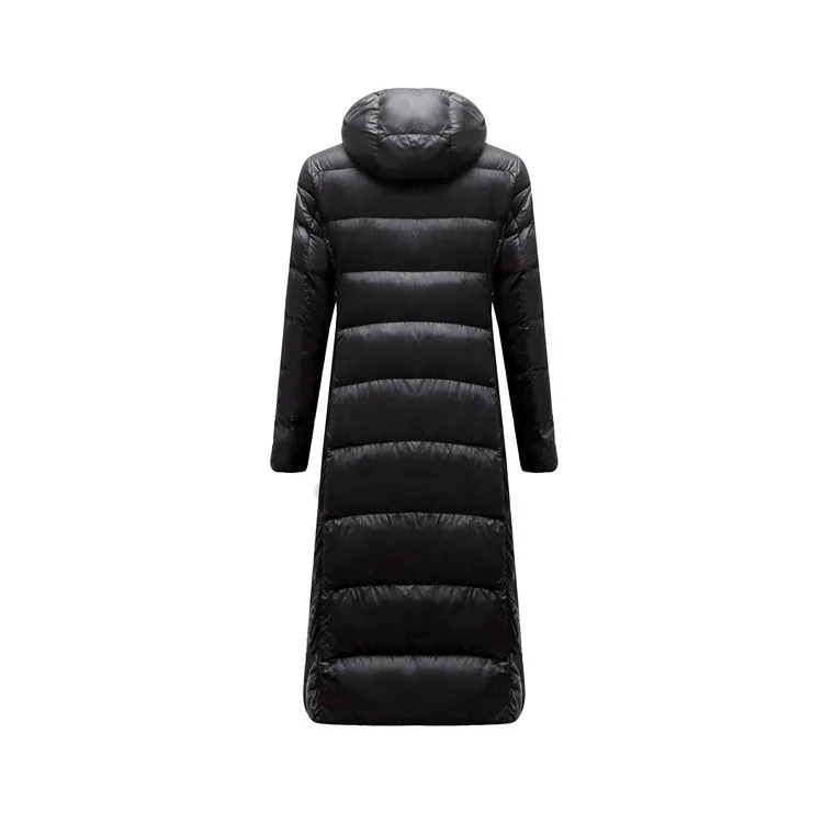 NewBang Брендовое длинное пуховое пальто, Женский легкий пуховик для женщин, пальто с перьями, зимняя ветровка, теплая парка