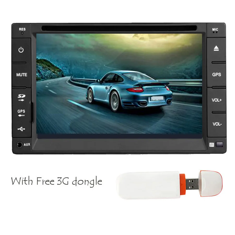 Flash Deal 3G Stereo Auto System win8 GPS Map Car DVD HeadUnit 6.2 Inch EQ In Deck USB BT Autoradio PC FM AM Radio SD 3D 10