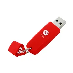 Hp USB флешка 16 ГБ usb 2,0 v188w U диск на ключ силиконовый флеш-накопитель водостойкий DJ Memory Stick для автомобиля usb видео ПК флешки