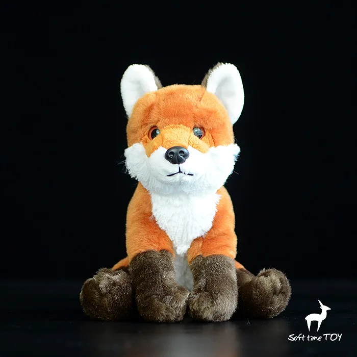 Большая Лисичка плюшевая мягкая игрушка животное-живой зоопарк Новинка