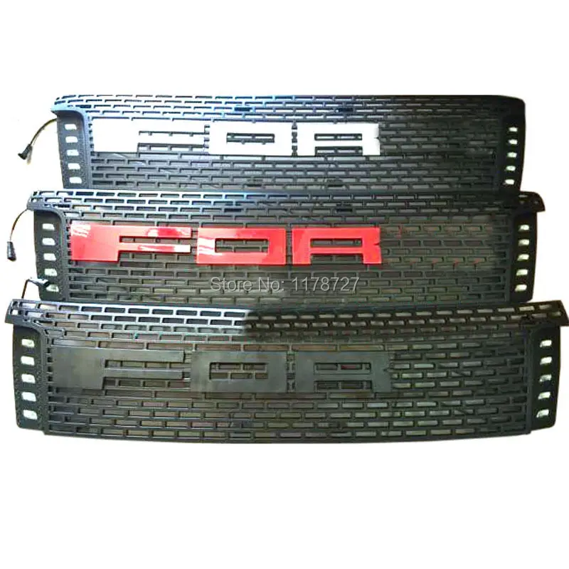 Front Raptor Black Lit Grille For 12 13 14 Ranger T6 XLT PX Ute Wildtrak Ranger 2012-2015
