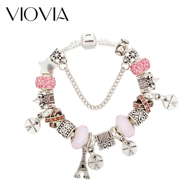 Viovia 2017 New Arrival Handmade Eiffel Tower Charm Bracelets Viovia 2017 New Arrival Handmade Eiffel Tower Charm Bracelets Bangles Murano Gr Beads Bracelet For