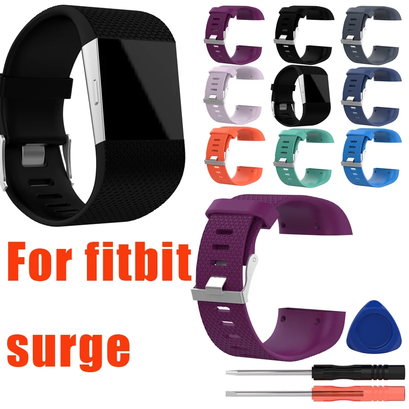 50 шт. силиконовый сменный ремешок для FITBIT Surge смарт браслет с установочными