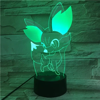 

Pokemon Go Fennekin Figure LED Nightlight for Children Home Decorative Lamp Colorful Night Light Table Lamp LED Fennekin