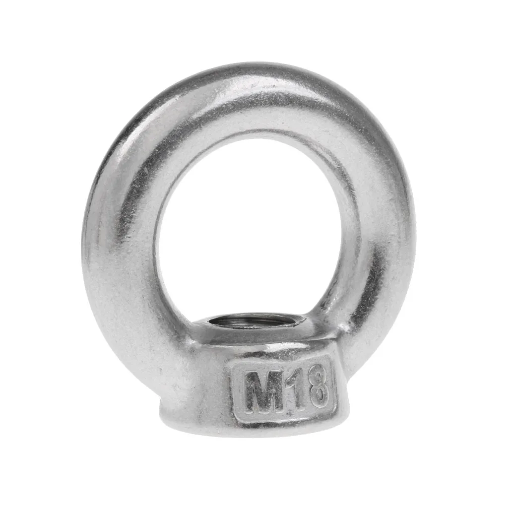 M6/M8/M10/M12-M22 304 Stainless Steel Lifting Eye Nut Ring Shape Nuts 6mm