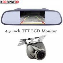Koorinwoo Universal 4.3 Color Tft Mirror monitor CCD Car Rear View reverse camera for Ford/Audi/Hyundai all car Parking System