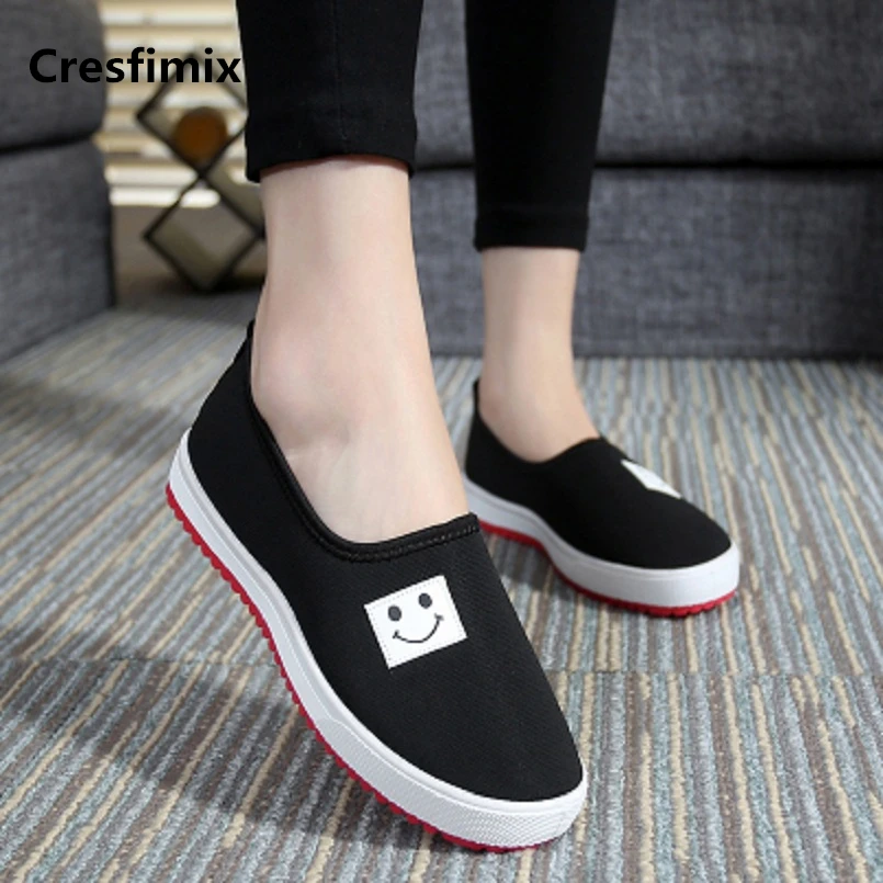 Women Cute High Quality Spring Slip on Anti Skid Black Flat Shoes Lady Casual Comfortable Shoes Sapatas Lisas Das Mulheres E833