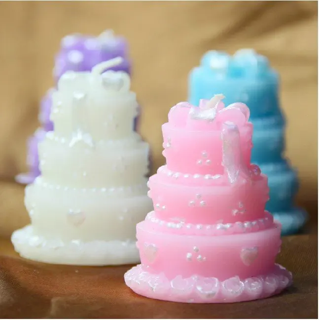 Wholesale Wedding Favors Gifts/ Romantic Wedding Cake Candle/Scented
