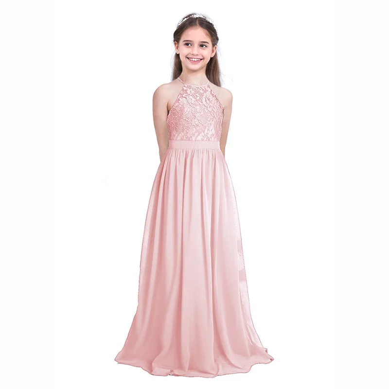 Girls Dress Princess Costume Childrens Birthday Party Summer Lace Wedding Dresses