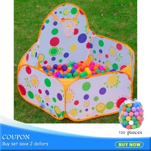 Игрушка в горошек, палатки, 100 шт., шары, детский портативный манеж-палатка, игрушка для игры в баскетбол на открытом воздухе, бассейн, складной наполненный газом, дом 985-Q42