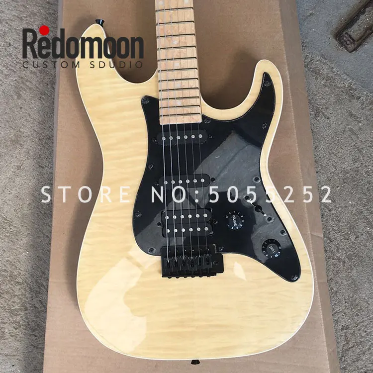 Factory custom guitar 6 strings electric guitar with Bird Eyes neck flamed maple top musical instrument shop