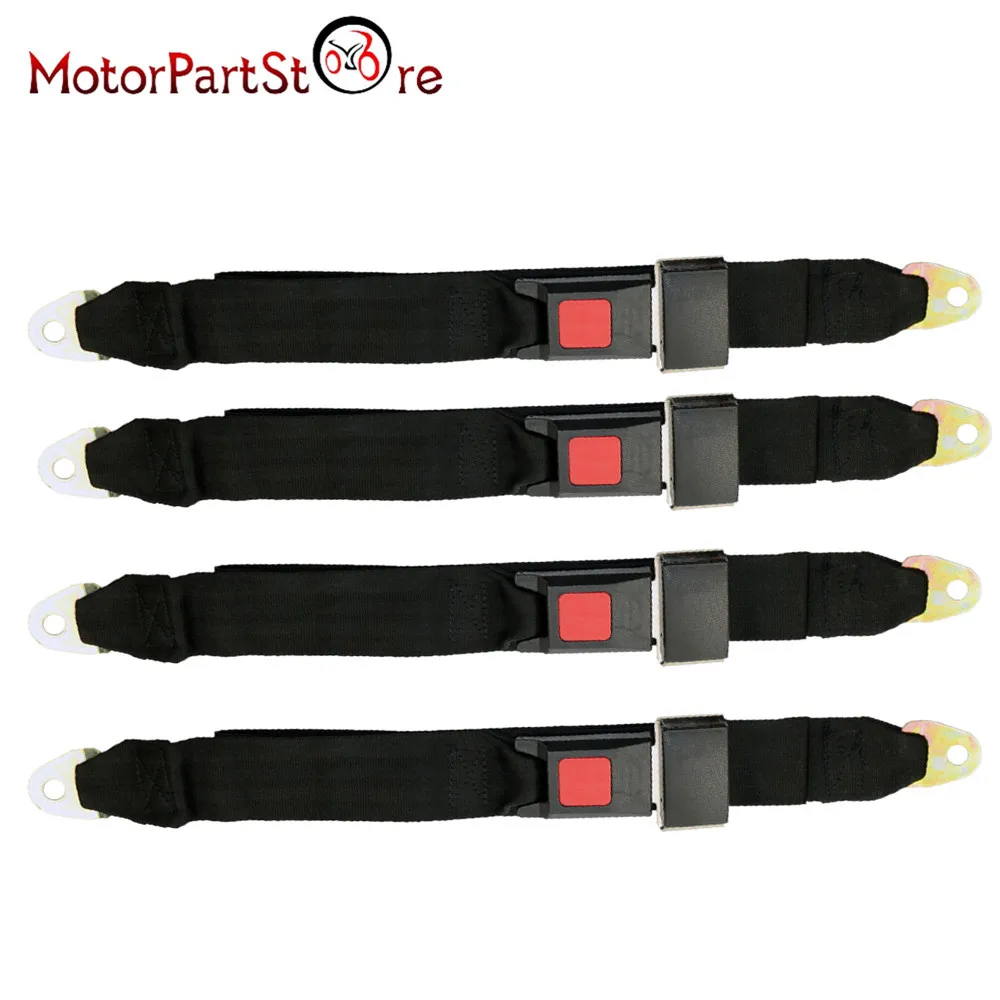 4pcs Car Retractable Seat Belts Practical Vehicle 2 Point Auto Car
