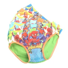 10 шт./лот Дети Мальчики Треугольники Нижнее бельё, трусики из молочного шелка, «Человек-паук», одежда для сна с мультипликационным принтом «Бэтмен» Трусы-шорты 2-7years TP01