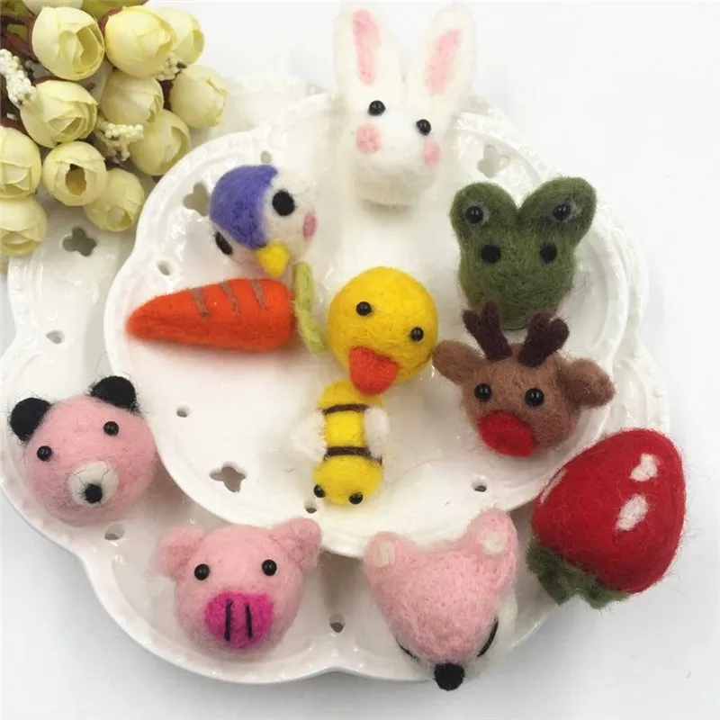 

Korea Wool Felt Rabbit DIY Small Animals Hair Accessories For Girls Without Clip And Band