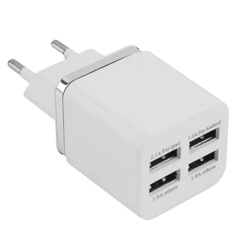 

New 4 Ports USB Travel Wall Charger Multi Power Adapter Pack EU Plug for iPod/iPhone for Digital Camera and Other USB Devices