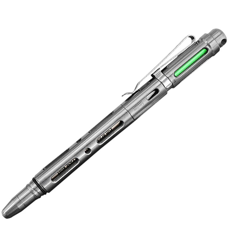 

CooYoo EDC ray titanium alloy multi-function tactical pen tritium gas tungsten steel window breaking survival and defense tool