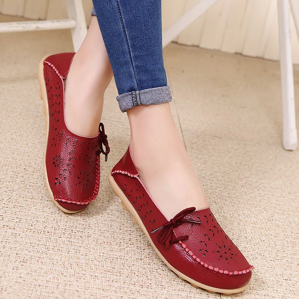 Frauen wohnungen schuhe Mutter Casual Loch Schuhe Krankenschwester Mit Flache Schuhe frauen Casual Fahr Schuhe moda mujer 2019 # BA30