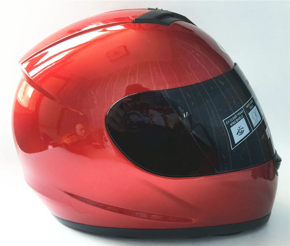 

RED Motorcycle full face helmet Snowmobile ATV Motorbike Street Bike Motor Riding Racing with Clear for winter season