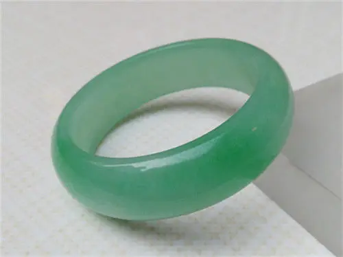

CHINESE JADE JEWELRY NATURAL BEAUTIFUL GREEN JADE JADEITE BANGLE BRACELET 56MM a 5.19
